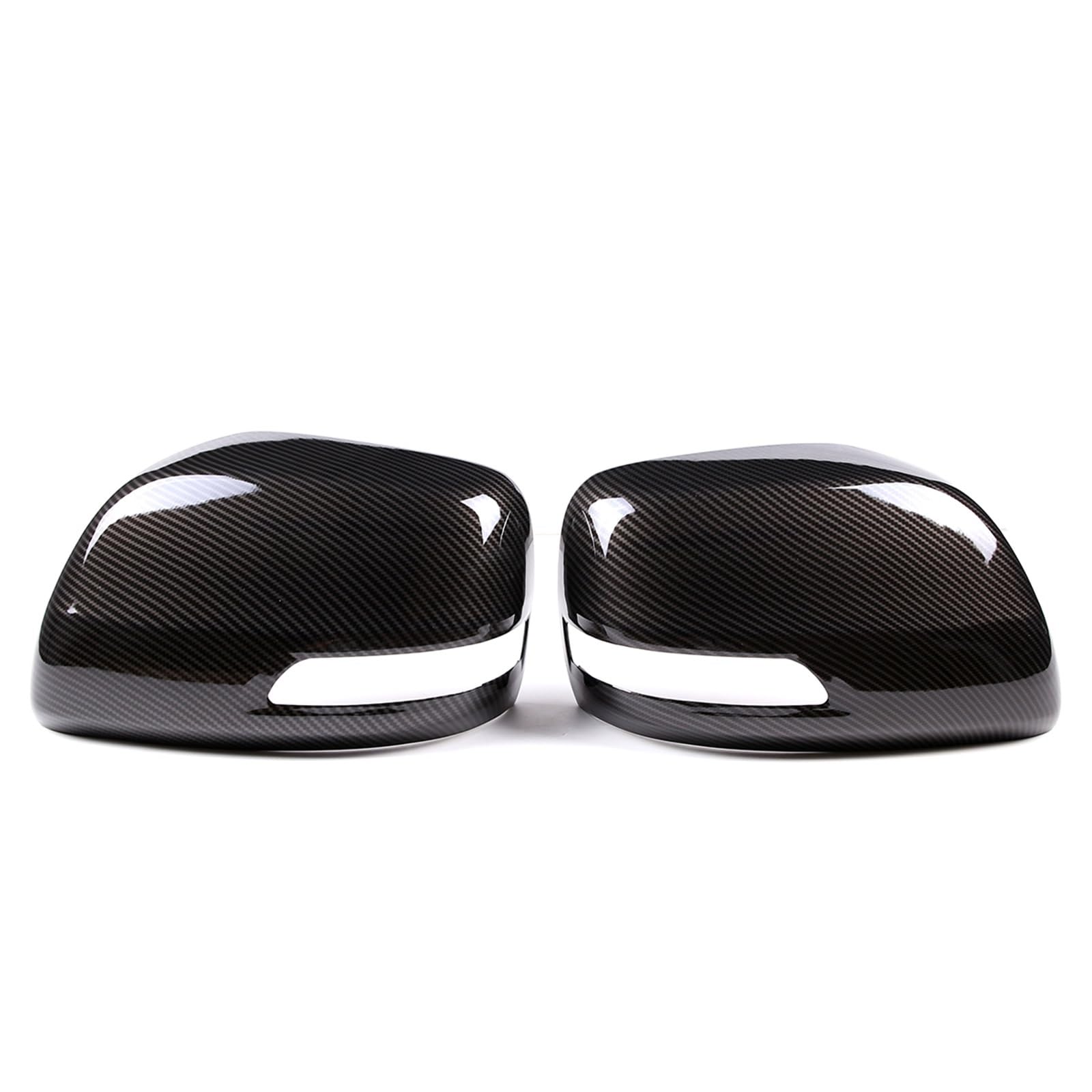 Carcasa Espejo Retrovisor Moldura Para Espejo Retrovisor Lateral De Coche ABS Cromado Para Toyota Para Land Para Cruiser Para Prado FJ150 150 2010-2019 Tapa Espejo(Fibra de carbon)