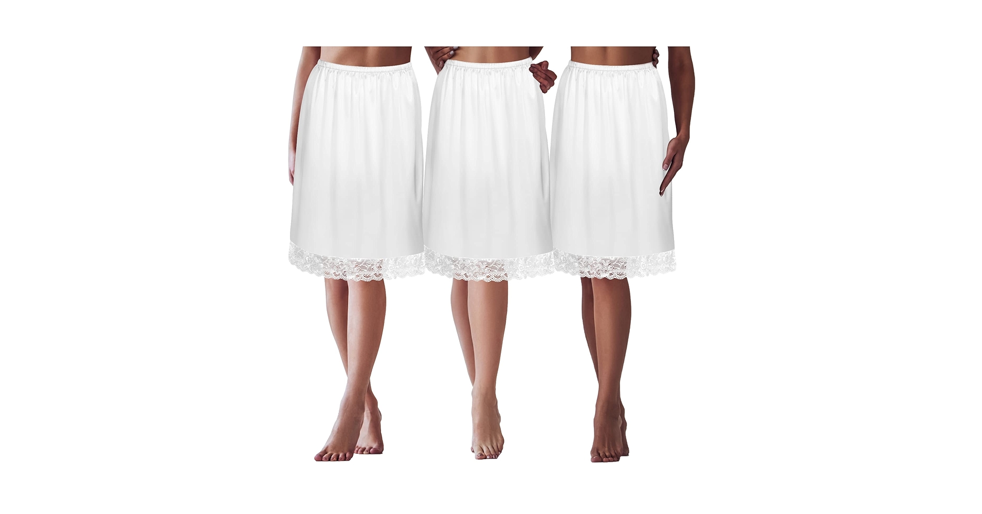 Zhanmai 3 Pieces Half Slips for Under Dresses Skirt