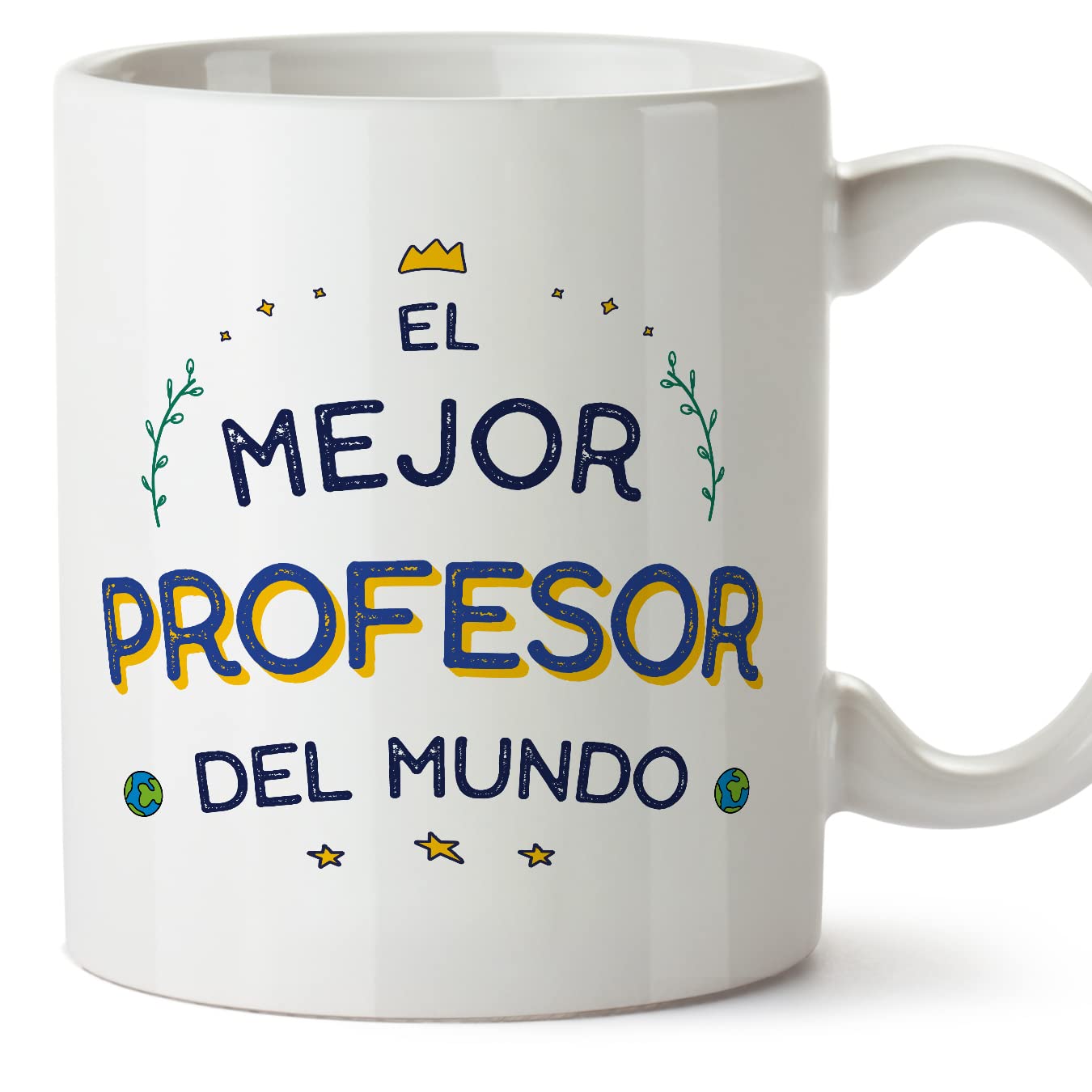MUGFFINS Professor Man Mug - in Spanish - Mejor del Mundo - Funny Gift for Colleagues - Ceramic 11oz Mug