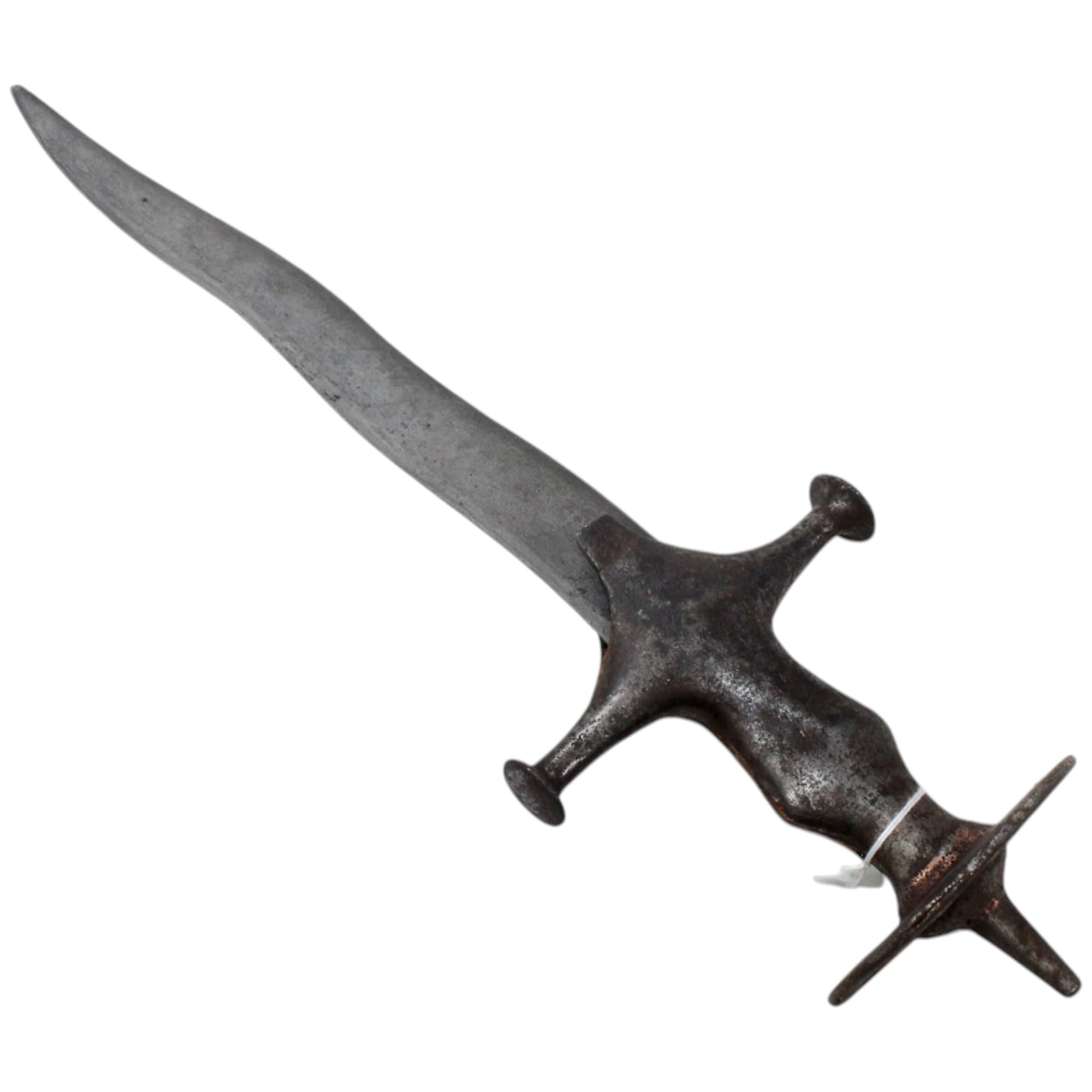 PH Artistic Antique Knife Damascus Steel Wavy Blade Original Old Handmade Hand Forged Steel Handle k927