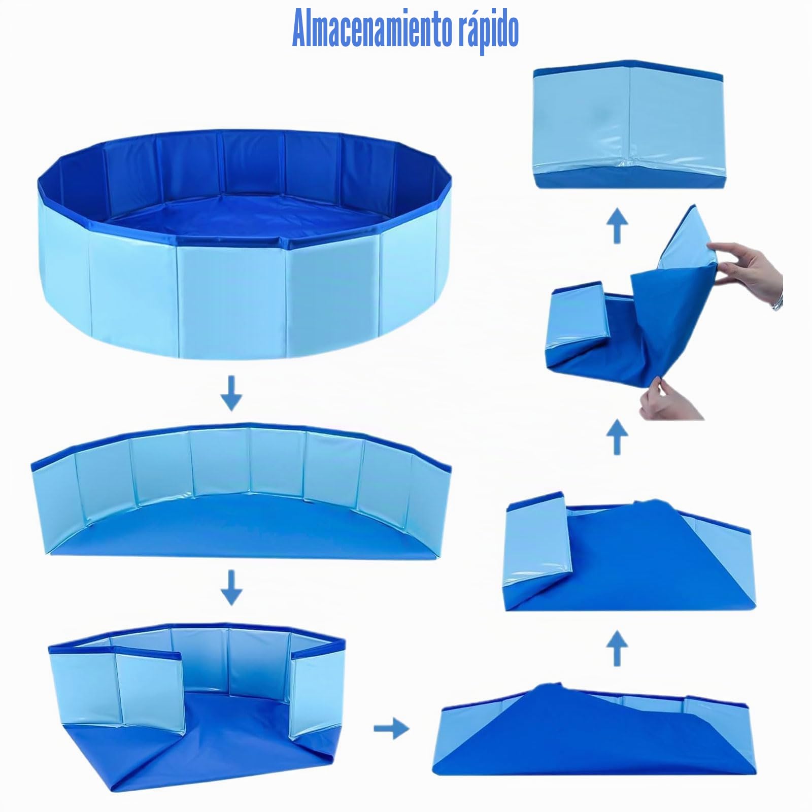 Piscina plegable para perros y gatos, mini piscina portátil para perros y gatos (50 x 10 cm)
