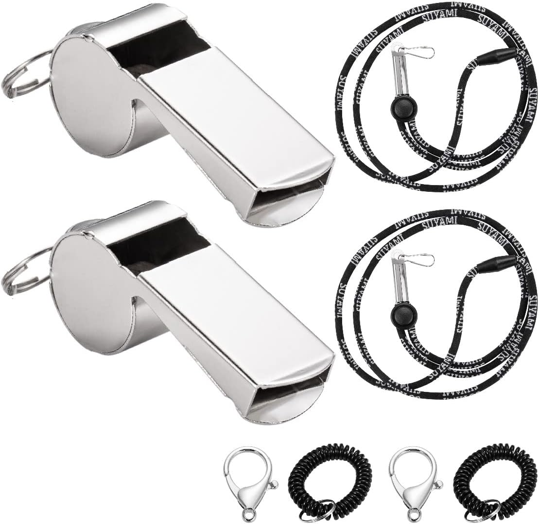 SUYAMI Sports Whistles with Lanyard, for Coach, Referee, and Official