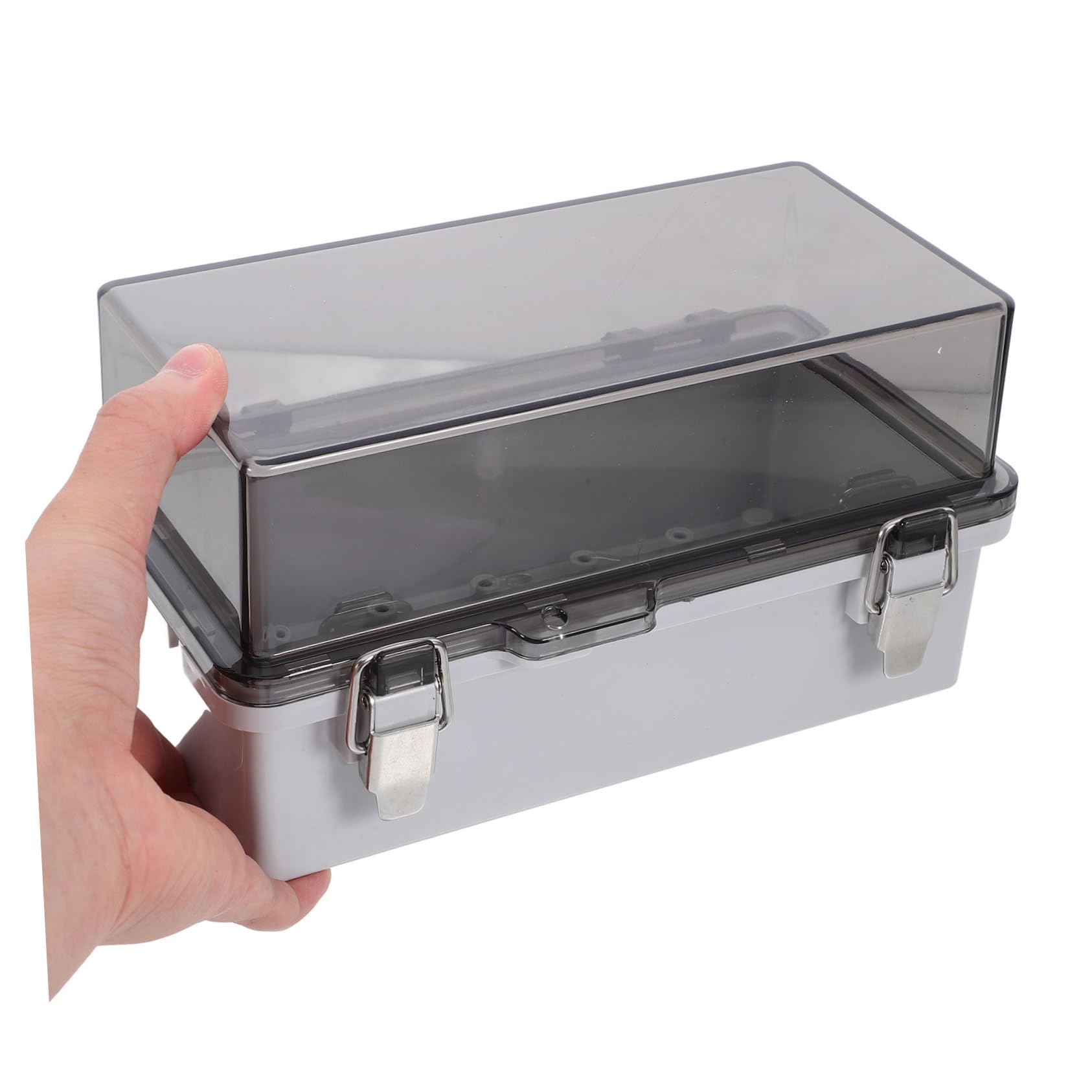 Holibanna Caja de Conexiones para Exterior, Caja Eléctrica de PC Resistente Intemperie, Diseño Transparente, Instalación Fácil para Montaje al Aire Libre