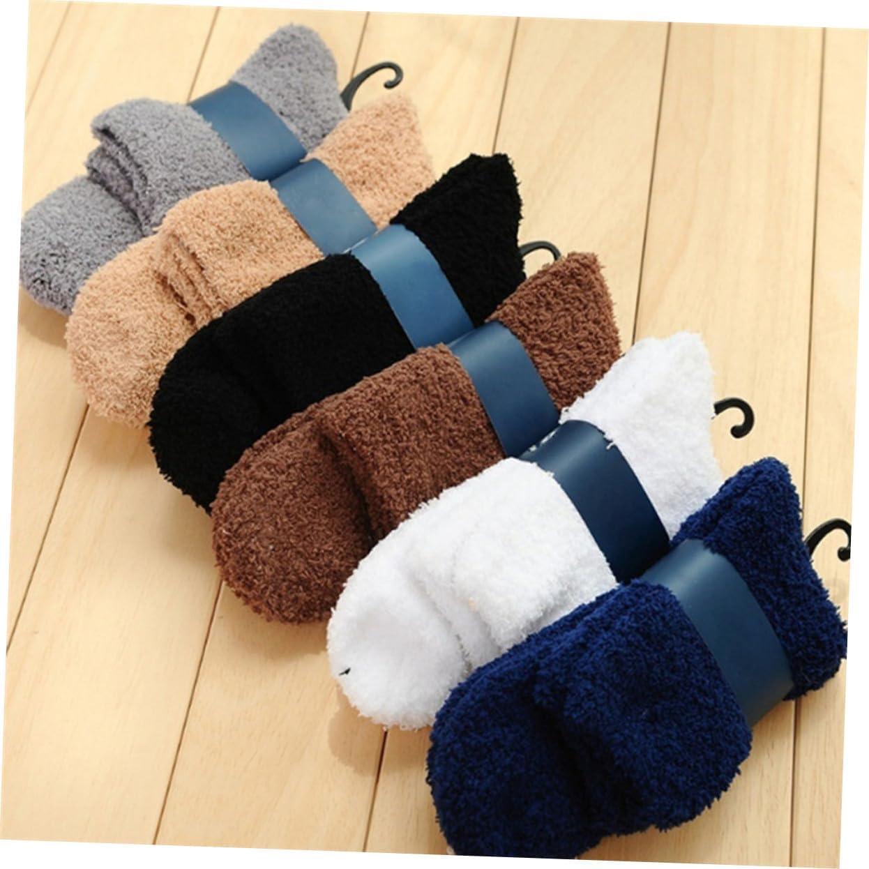 3 Pairs Fluffy Thick Coral Fleece Slipper Socks for Men Warm Winter Sleeping Socks Soft Cozy Home Stockings Grey Comfortable Above-ankle Fit Breathable Plush for Casual and Use