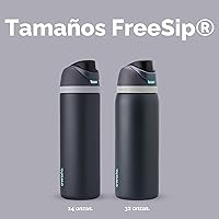Vista 5 de Owala FreeSip - Botella de agua aislada de acero inoxidable con popote para deportes y viajes, sin BPA, 24 onzas, marea brumosa