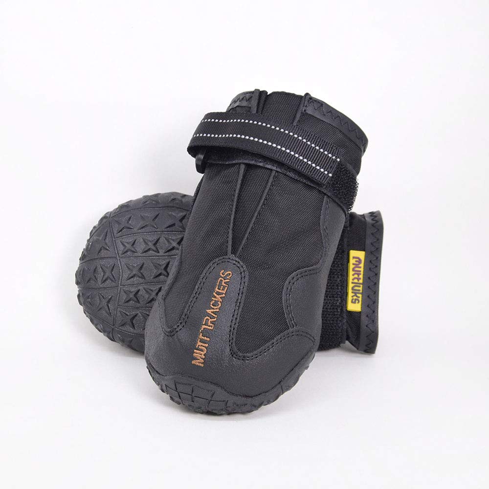 MuttluksMutt Trackers All-Season Dog Boots with Rubber Soles for Summer or Winter Weather - 2 Boots