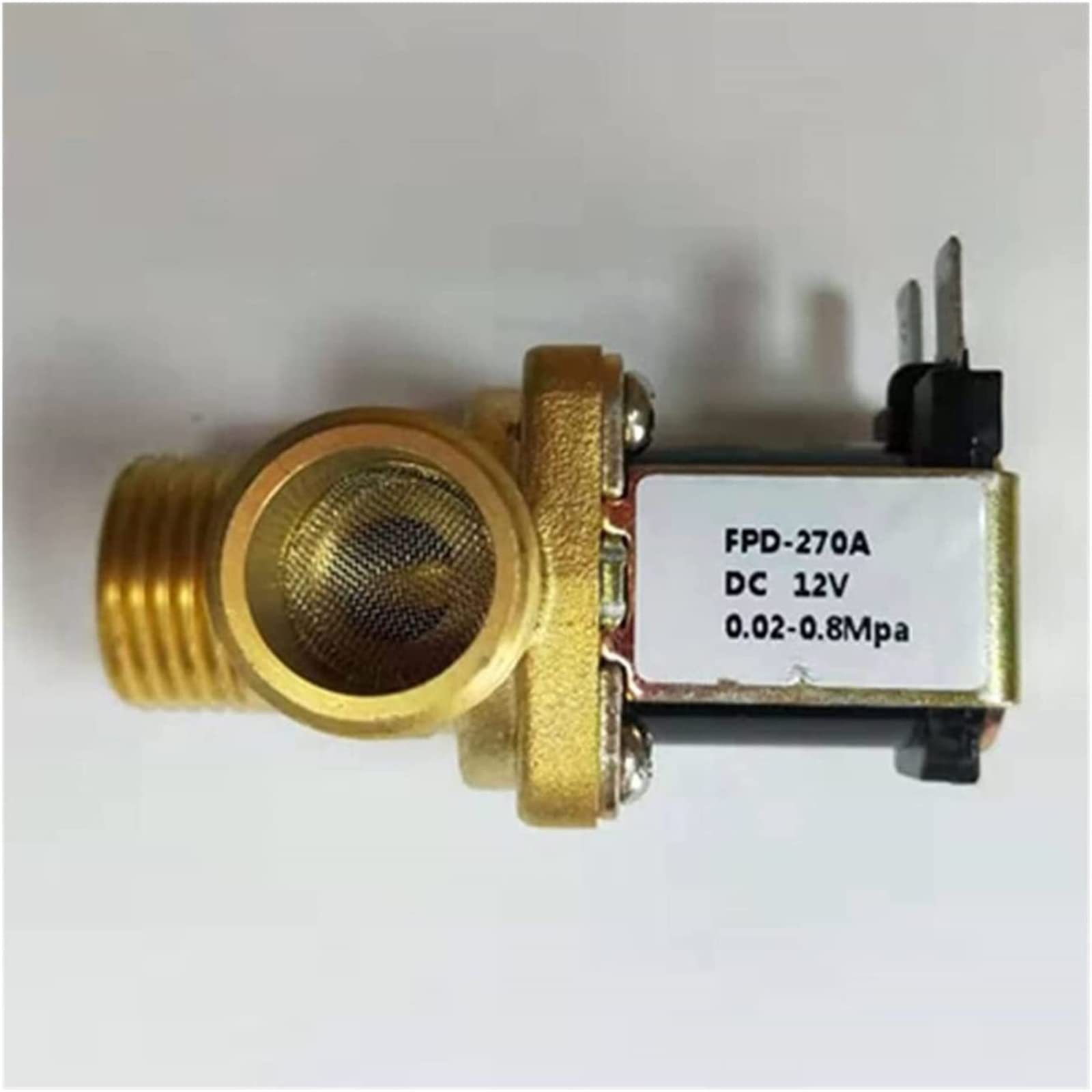 DC12 V DN15 G1/2 mosiężny zawór elektromagnetyczny normalnie zamknięty, przełącznik wlotu wody, filtr przydatny