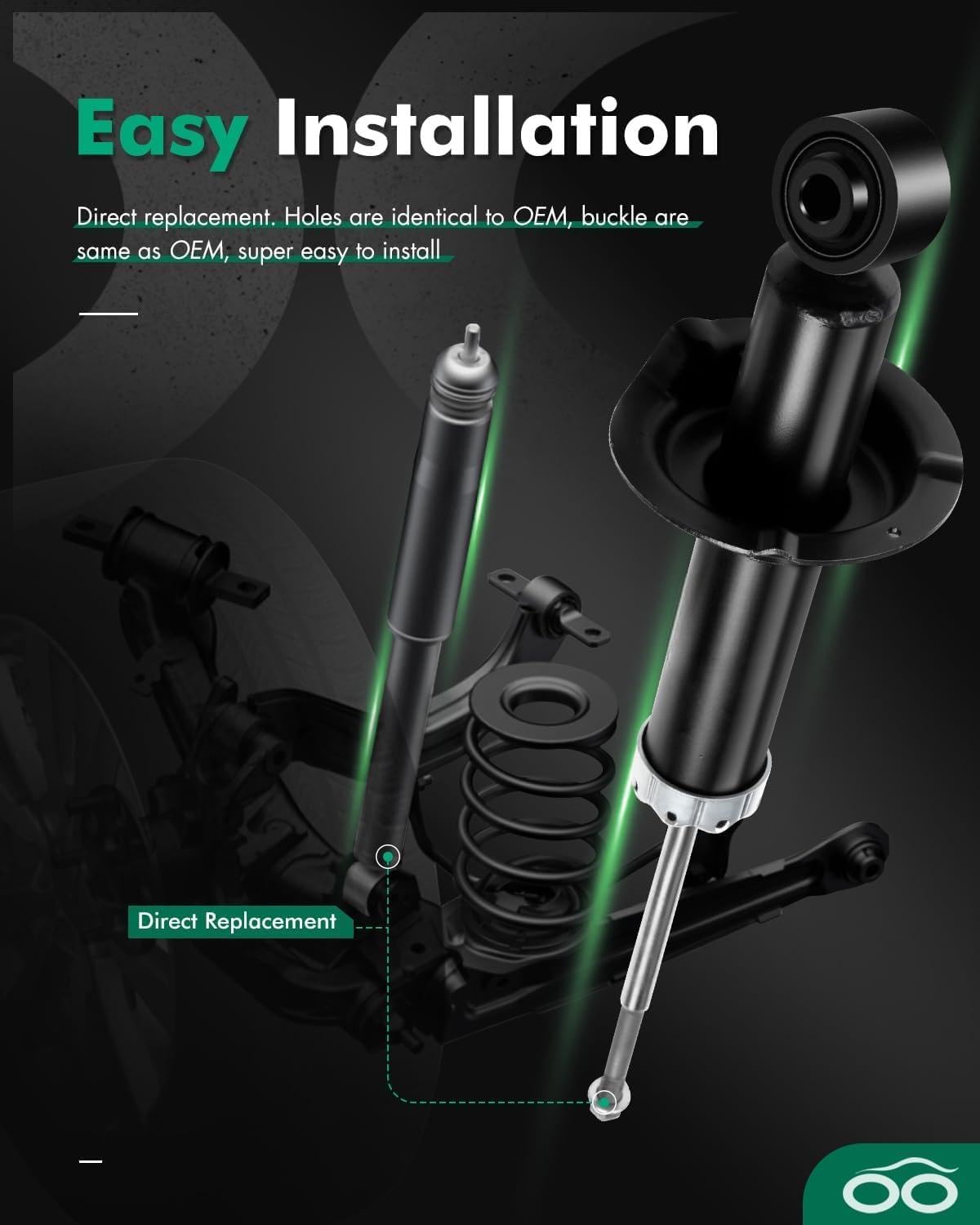 SCITOO Rear Shocks Set of 2 for CRV, Shocks Absorbers and Struts Fits 2002 2003 2004 for Honda CR-V Amortiguadores