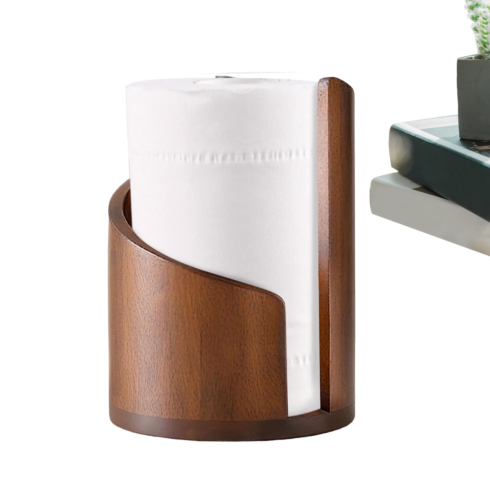 Portavasos de papel en bandeja rústica ideal para mesa de comedor o baño