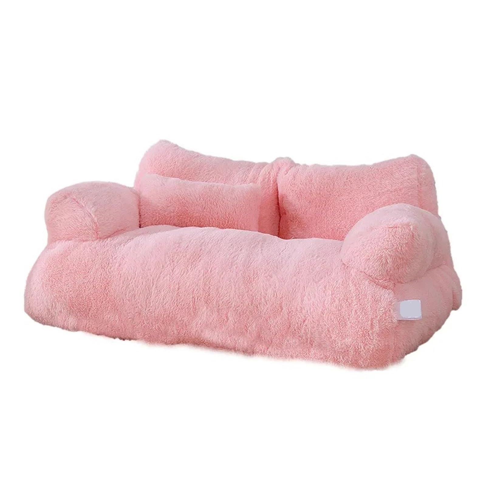 Canapé-lit for Chat rose en peluche isolante et nid chaud anti-stress