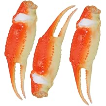 Vaguelly 3pcs Simulation Crab Claw Figurine PVC Decorative Set
