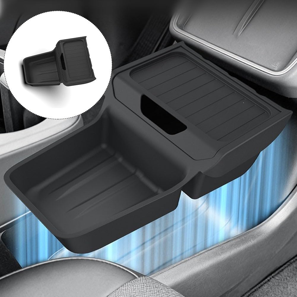 Scatola portaoggetti per auto per il 2025 per TESLA Modello Y Juniper TPE Console Centrale Organizer Accessori interni personalizzati Scomparti dedicati Installazione senza attrezzi