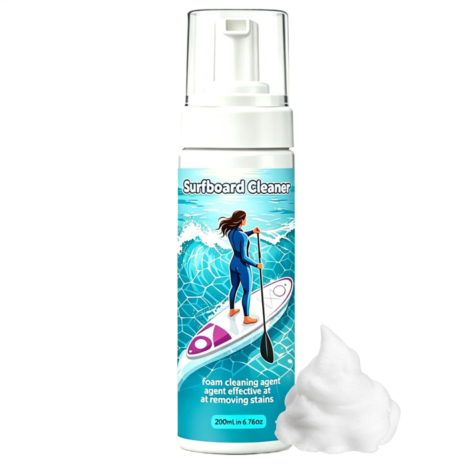 Surfboard Cleaner - Stain Remover for Surfboards, Foam Cleaning for 200 ml Paddleboards for Athletes, Collectors, Hobbies, Beginners, Professionals, Surfers