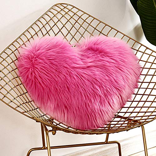 Pink Faux Fur Love Heart Throw Pillow Couch Sofa Bed Decorative Cushion Fluffy Luxury Plush Pillow Boho Home Decor 16 Pink Faux Fur Love Heart Throw Pillow Couch Sofa Bed Decorative Cushion Fluffy Luxury Plush Pillow Boho Home Decor 16