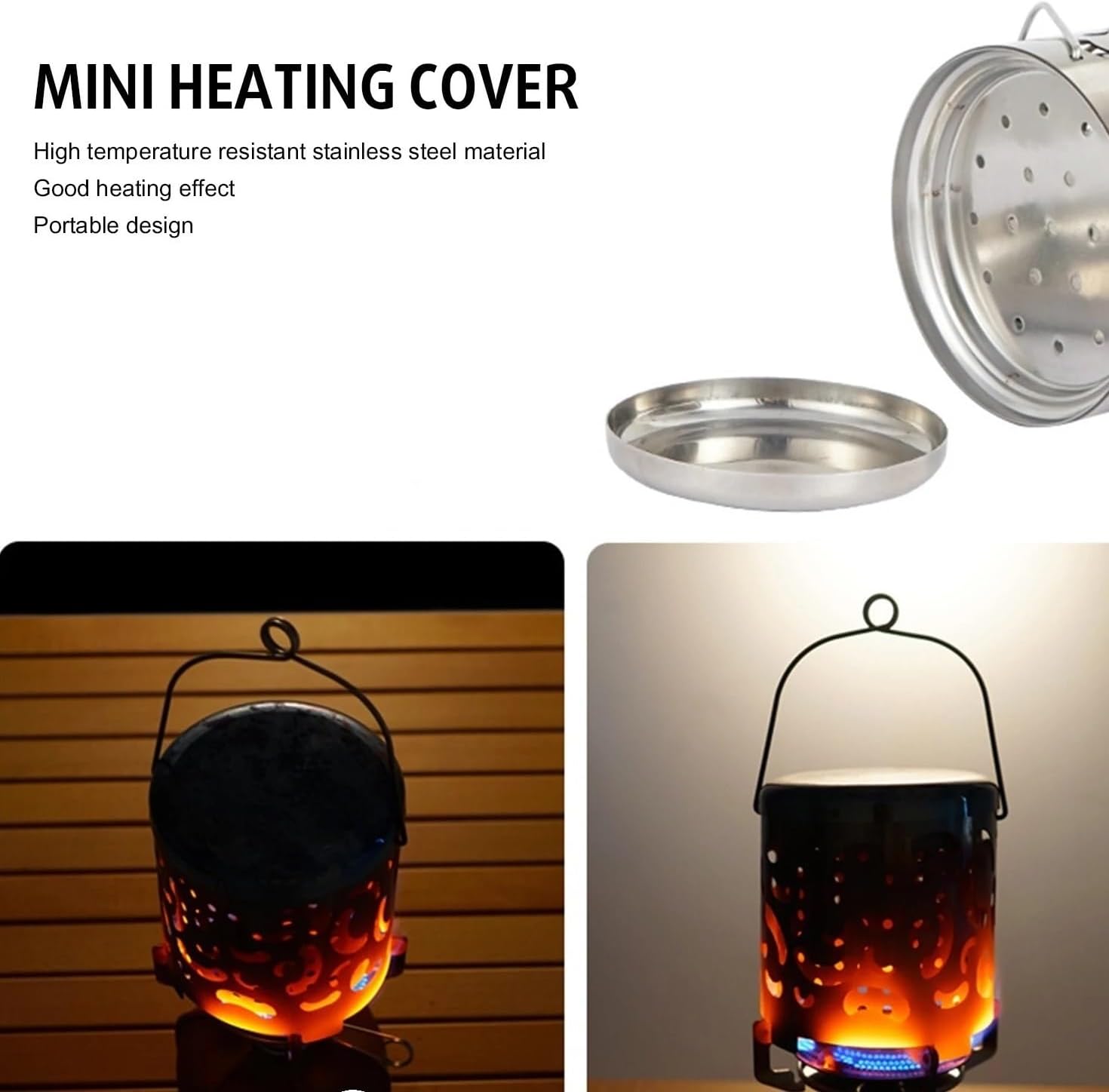 Kerosene Heater, Portable Tent Heating Cover Stainless Steel Warming Stove Camping Heated For Outdoor Backpacking Hiking,for Indoor Camping Garage