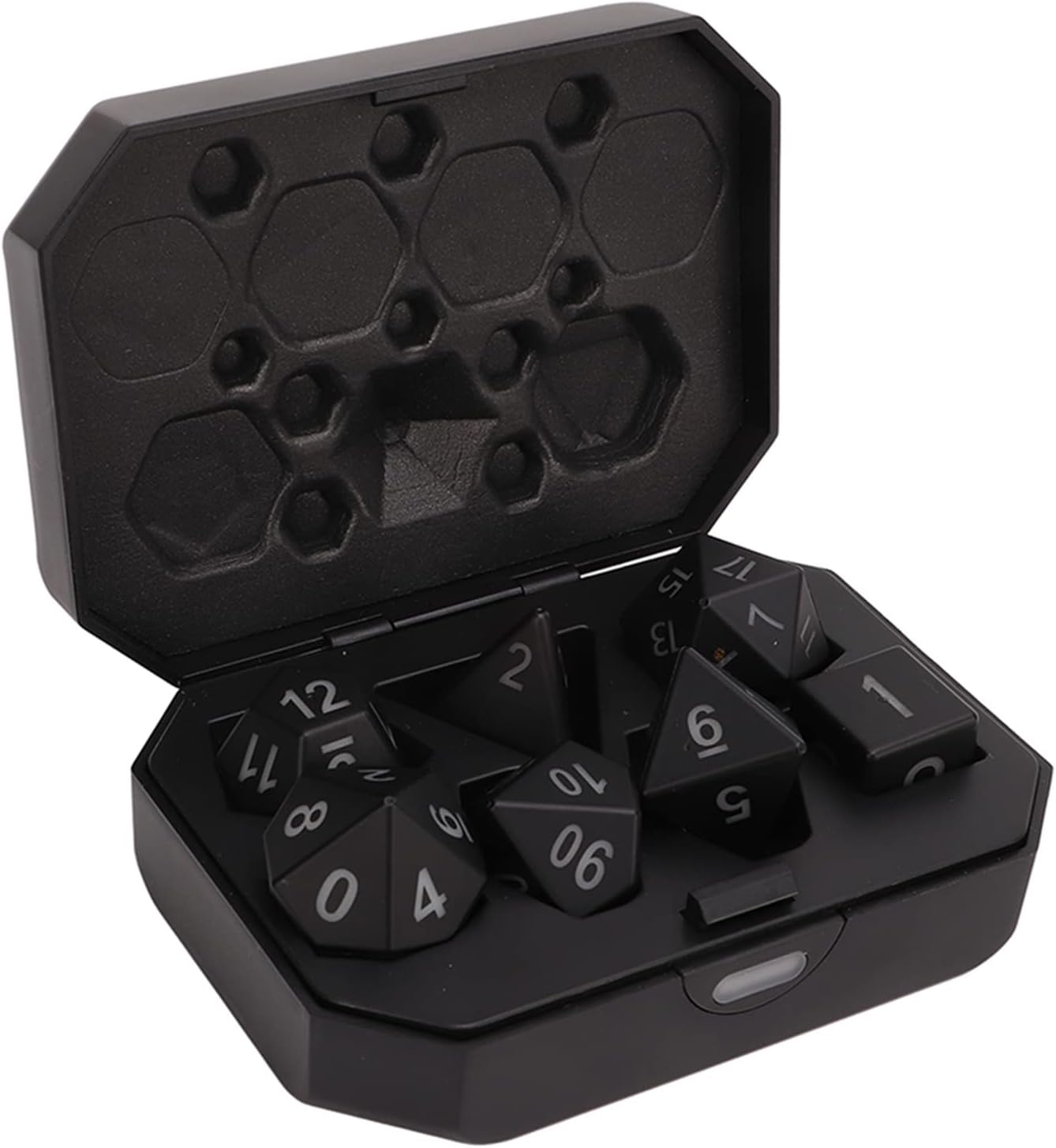 Keenso 7Pcs Polyhedral Dice Set Rechargeable Dice Electric