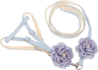 Ipetboom Conjunto De Trelas Para Coelho Conjunto De Viagem Para Coelho Arnês Respirável Para Animais De Estimação Colete Para Caminhadas Arnês Para Gatos Arnês Para Caminhadas Ao Ar