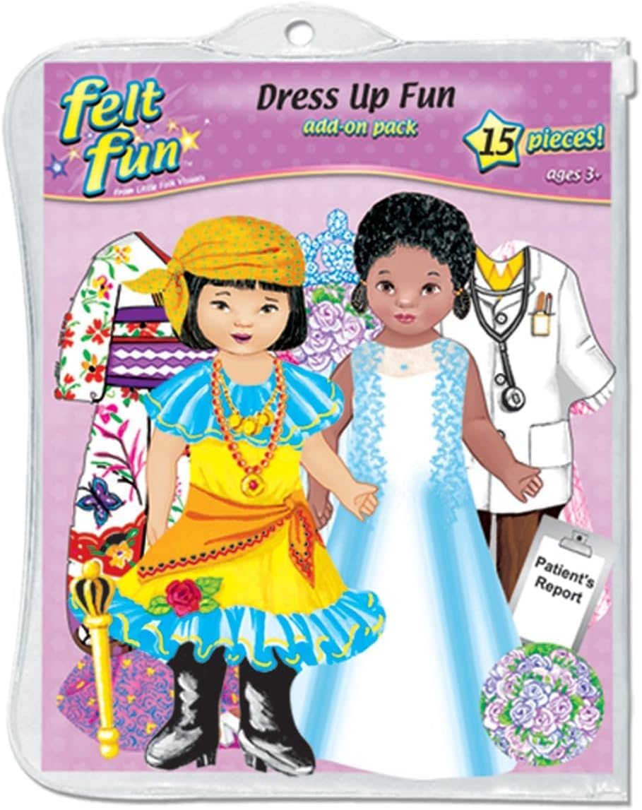 Little Folk Visuals Dress-Up Fun Precut Felt Pieces, 15 Pieces Add-On Set