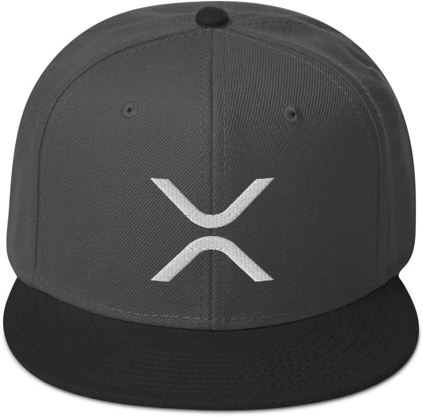 Hogue WS LLC Ripple XRP Cryptocurrency Logo Hat (Embroidered Wool Blend Snapback Cap)