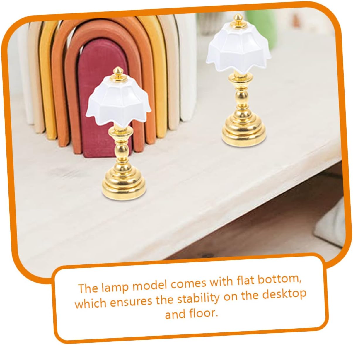 Kisangel 20pcs Mini Desk Lamp Creative Landscape Lighting for Dollhouse and Mini House Decor Stylish Bedside Lamp Accessories Safe Material Life Scenes