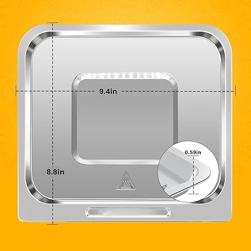 Miniatura 2 de Bandeja de cocina para freidora de aire CHEFMAN XL 10L multifuncional freidora de aire digital, 9.4 x 8.8 pulgadas, piezas de repuesto para freidora