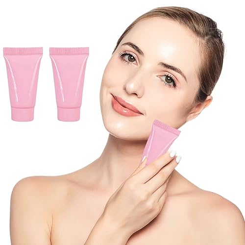 Miniatura 4 de 50 unidades de 0.2 fl oz vacíos rosados recargables tubos de plástico cosméticos de viaje maquillaje embalaje botellas de muestra recipientes para