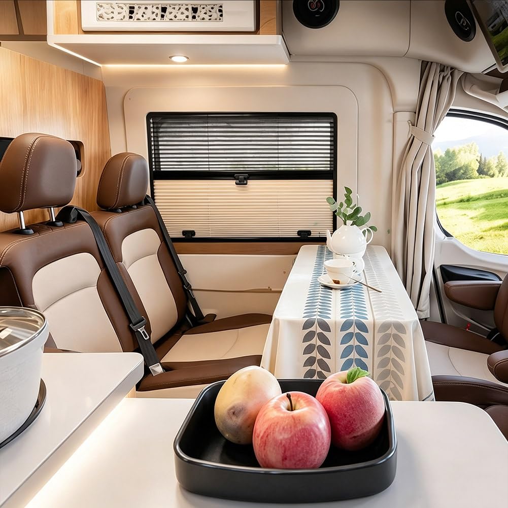 Oscurante Finestra Camper, Tendina Retrattile Doppio Strato | Il Design Plissettato A Scomparsa Fa Risparmiare Spazio, Offrendo Un Controllo Flessibile(55.5x65.5cm)