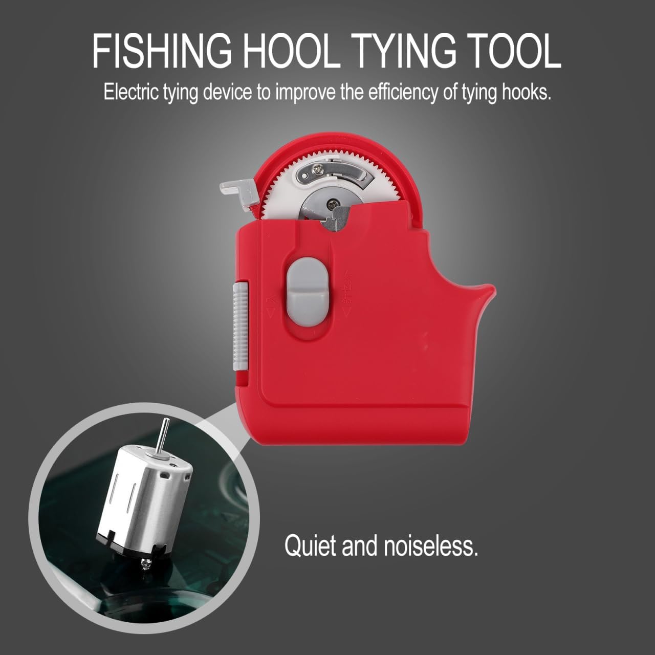 BESPORTBLE Electric Fishing Hook Tier Fishing Knot Tying Tool for Fast Hook Tying Compatible with Most Hooks Portable Tackle with Storage Case 3.34 X 2.75 X 0.59 in image 4