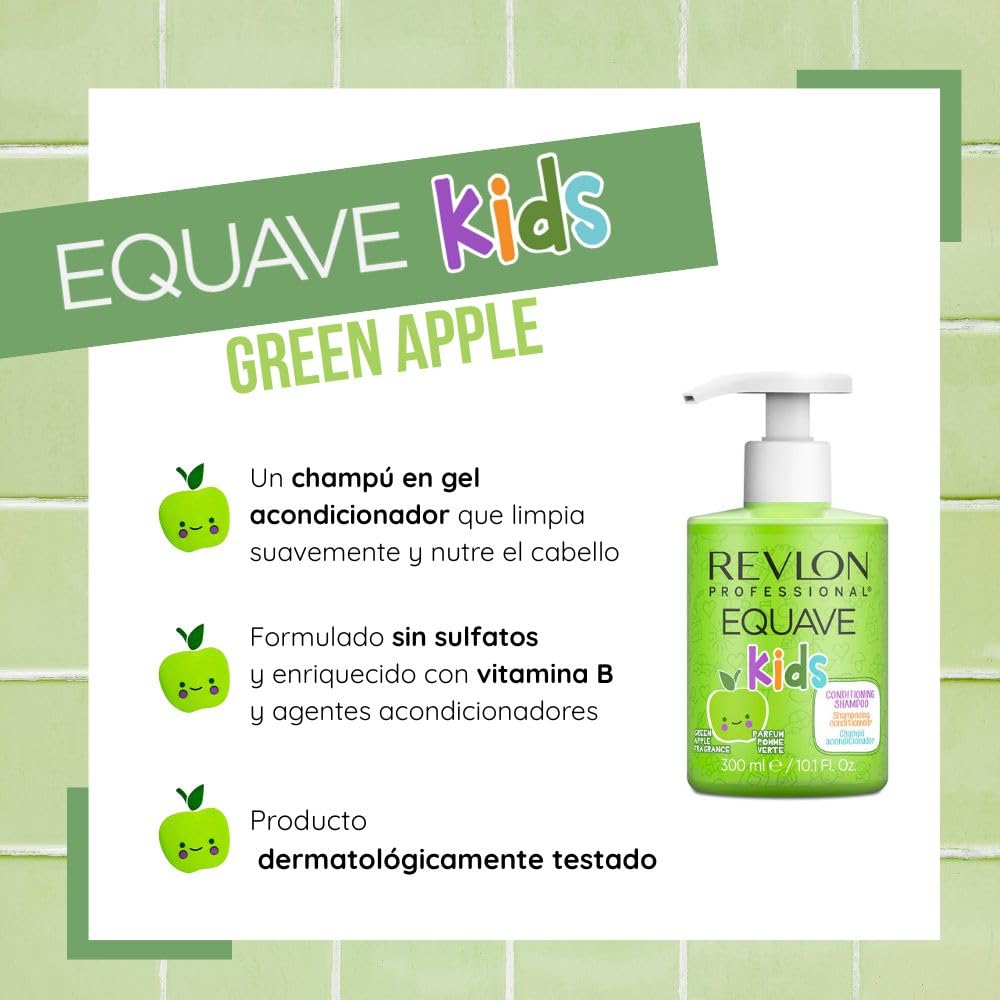 REVLON PROFESSIONAL EQUAVE KIDS Champú Acondicionador para Niños Sin Sulfatos 300 ml
