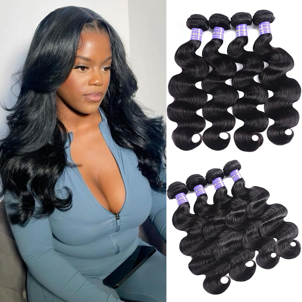 12A Human Hair Bundles 18 20 22 22 Inch Body Wave Bundles Human Hair Extensions 400g Unprocessed Brazilian Virgin Body Wave 4 Pieces Deals Brazilian