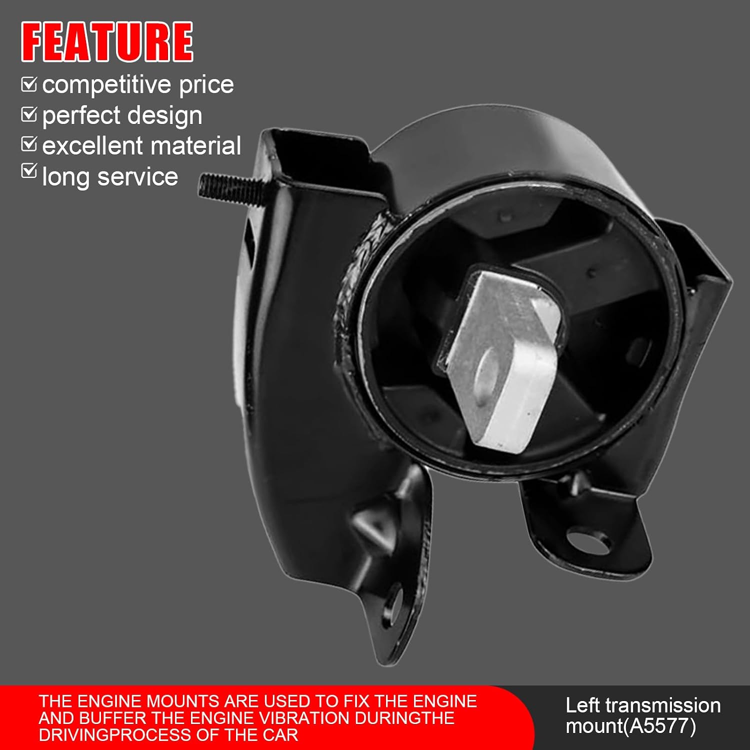 Engine Motor Mount Set fit for Chrysler Town & Country 2011-2016 3.6L ,for Dodge Grand Caravan 2011-2020 3.6L,for Ram C/V 2012-2015 3.6L,for VW Routan 2011-2014 3.6L Replace A5665 A5480 A5589 A5577