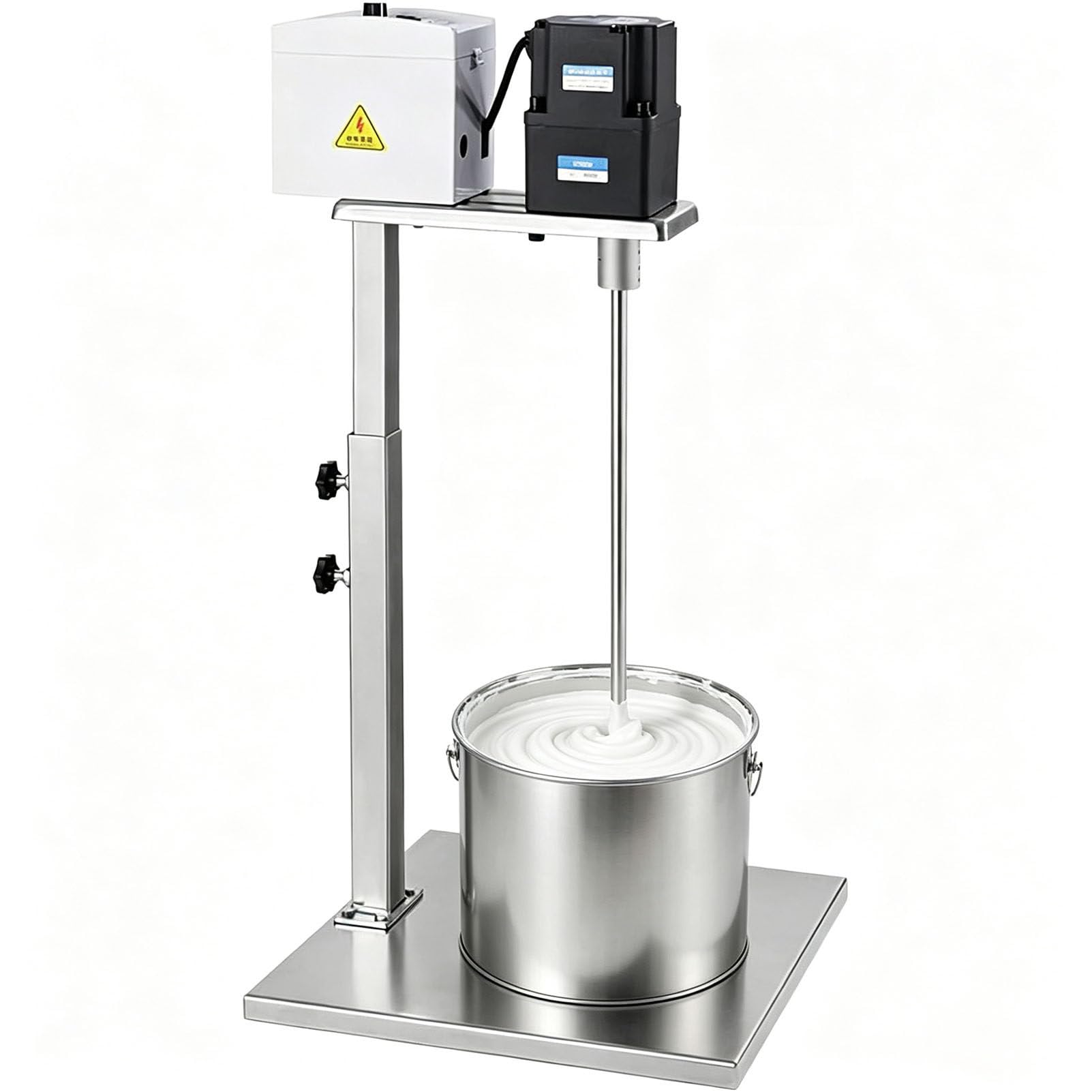Mezclador eléctrico de Pintura con Velocidad Ajustable (0-600 RPM) 400W | Mezclador vertical con altura ajustable (46-86 cm) y varilla de acero inoxidable para líquidos viscosos