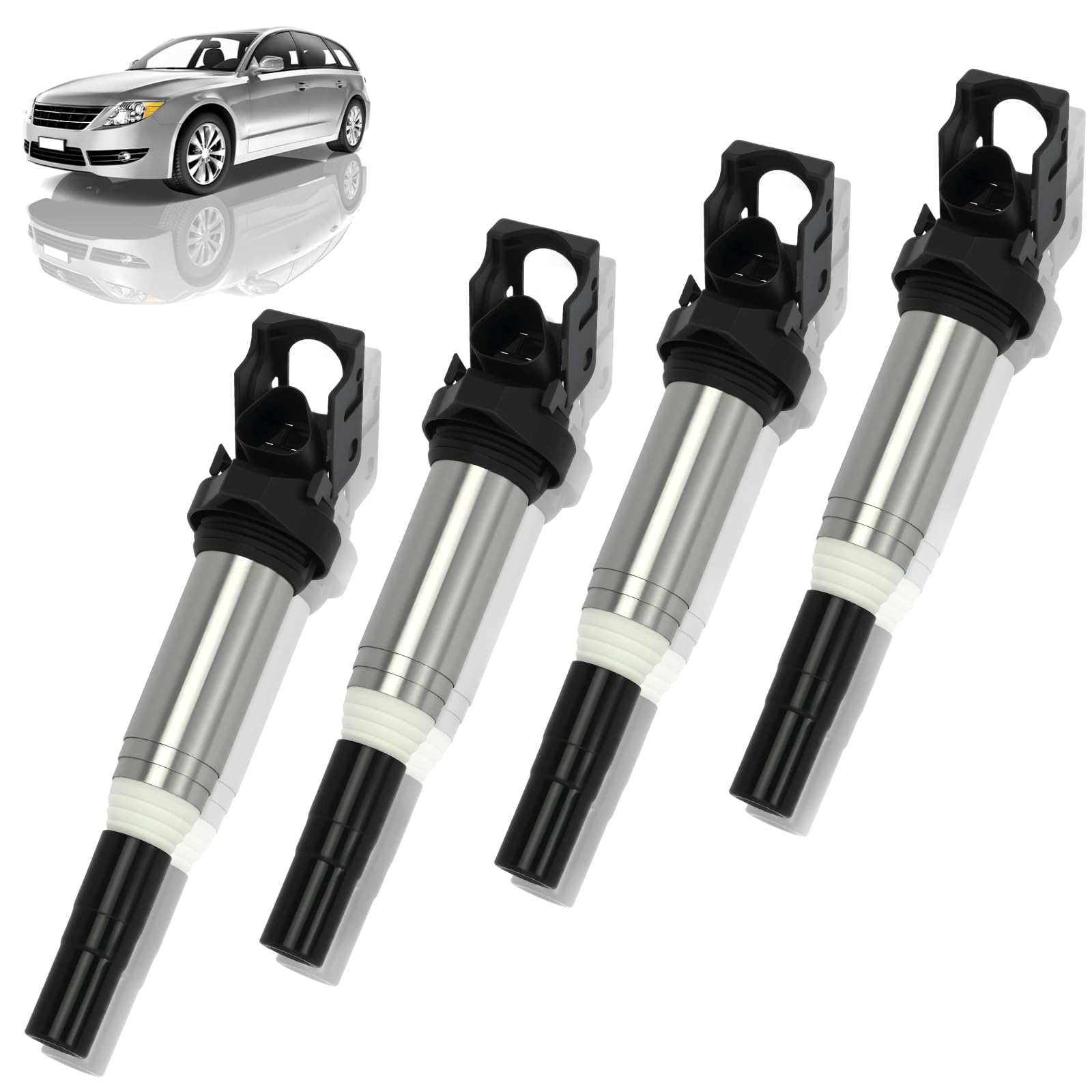 Zündspule für Mini Cooper 2007-2015 Peugeot 207 2008-2011, Zündcoil OE UF598, C1692,5C1749, E1098, IC688, 12137575010, 12137550012, 597091, 52-2104, Plug & Play Zündmodul mit Kupferwicklung