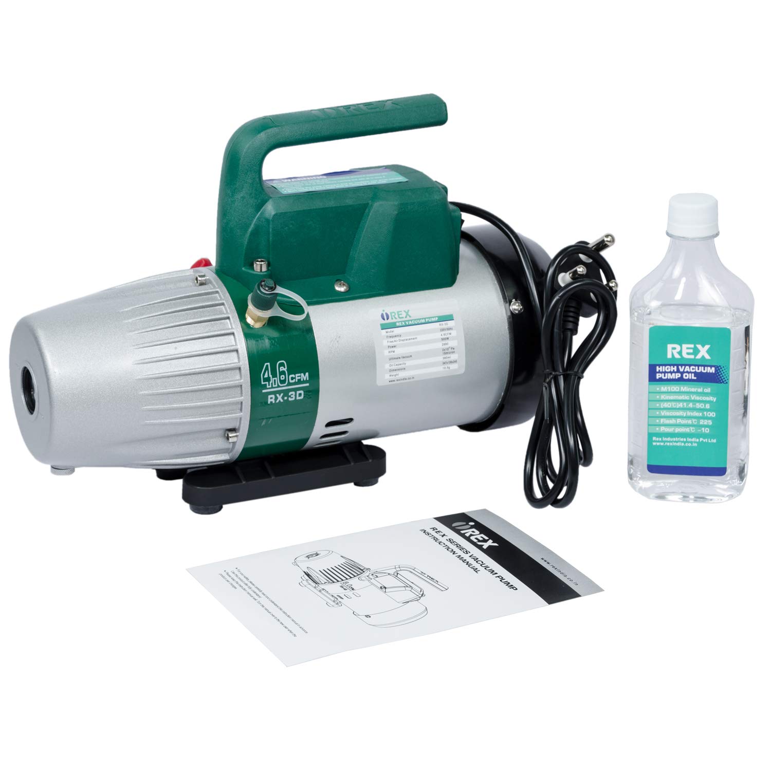 Buy iRex RX3D Double Stage Vacuum Pump with a capacity of 4.6 CFM AC