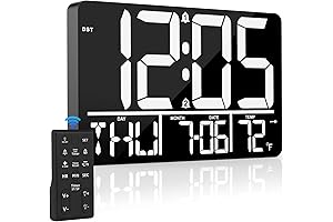 13" Digital Wall Clock with Abundant Features for Enhanced Convenience