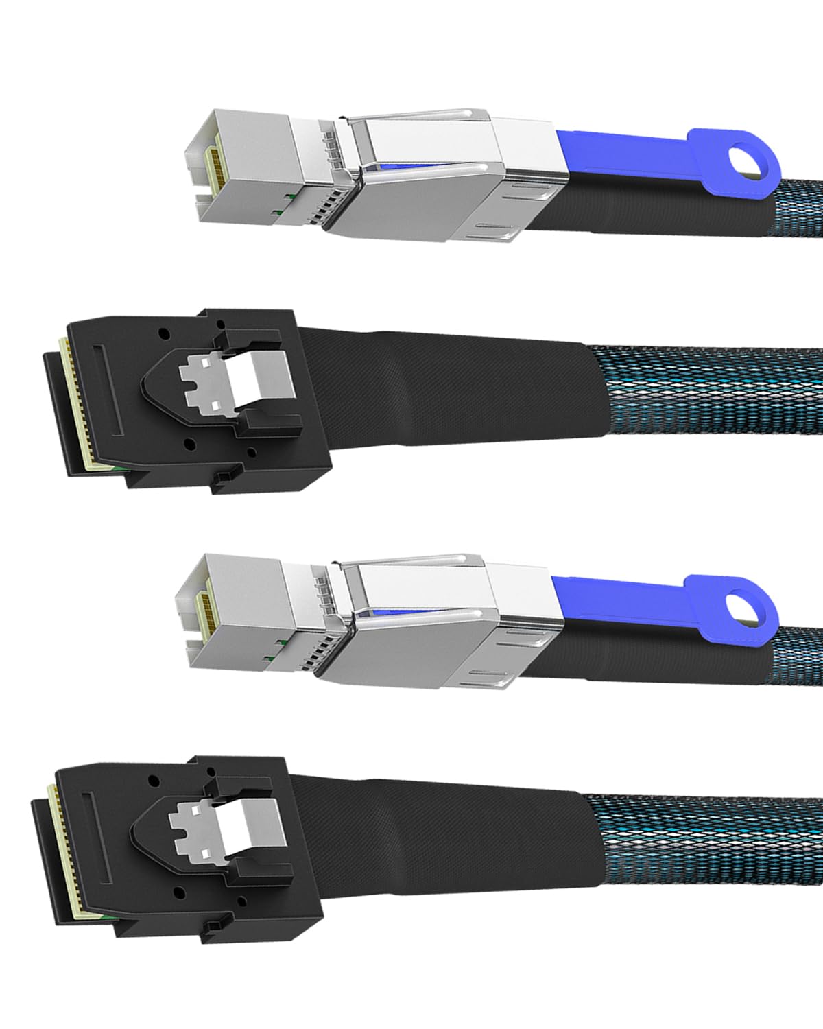 Buacoz SAS to Mini SAS Adapter Cable, 2 Pack 2M/6.56FT SFF-8644 to SFF-8087 Storage Extension Cable, High-Speed Data Transfer for HDD/SSD, RAID Arrays, Servers, and Storage Systems