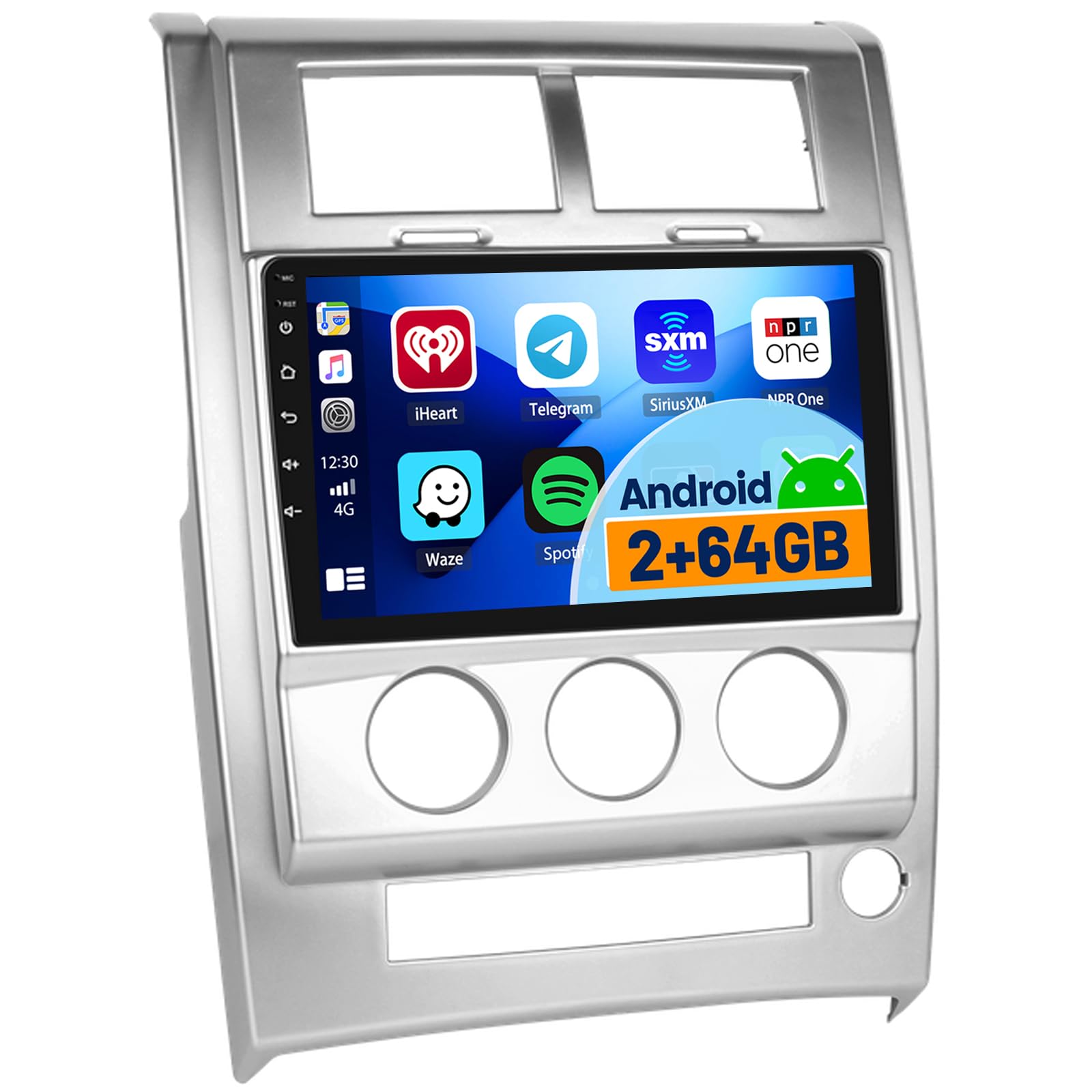 2+64GB Android 15 Car Radio for Jeep Liberty 2008-2012 Wireless Carplay Android Auto, 10" Touch Screen Car Stereo GPS Navi, WiFi, Bluetooth, Backup