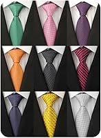 Adulove Men's Classic Silk Jacquard Woven Neckties - 9-Pack Premium Ties for Weddings, Office & Gifts