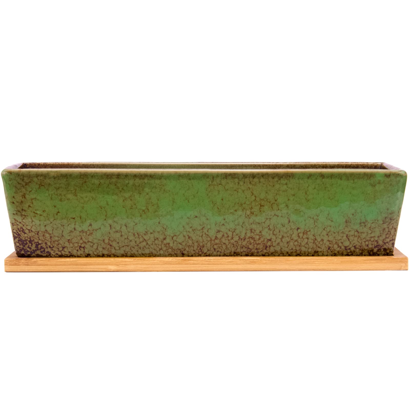 Happy Bonsai Vaso per piante grasse rotondo in ceramica non smaltata da 15,2 cm
