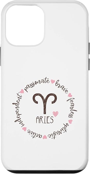 iPhone 12 mini Aries Description Apparel Men Women Funny Zodiac Sign Gift Case