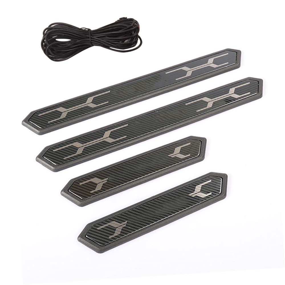 Silvery Door Sill Protector Guard Scuff Plate For Toyota RAV4 - Foto 4