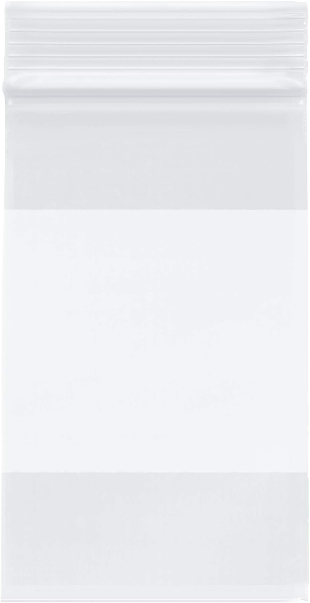 PlymorPlymor Heavy Duty Plastic Reclosable Zipper Bags w/White Block, 4 Mil, 3" x 5" (Pack of 200)