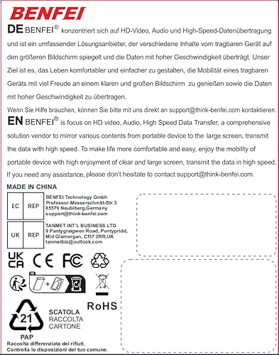 Benfei 4K Displayport To Hdmi Adapter 5 Pack, Dp Display Port To Hdmi Converter Male To Female Gold-Plated Cord Compatible For Lenovo Dell Hp And Other Brand #TOP7