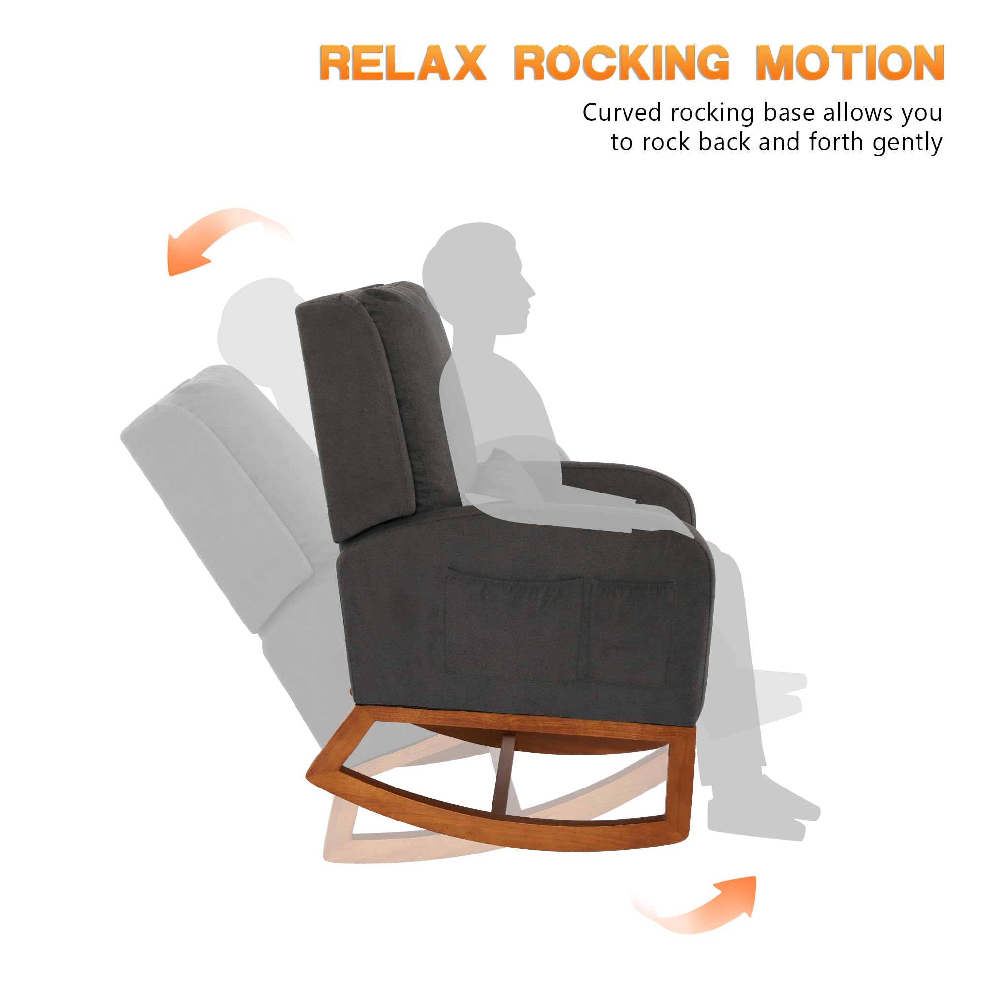 Rocking Chair Nursery DAGONHIL Nursery Rocking Chair, Glider Chair