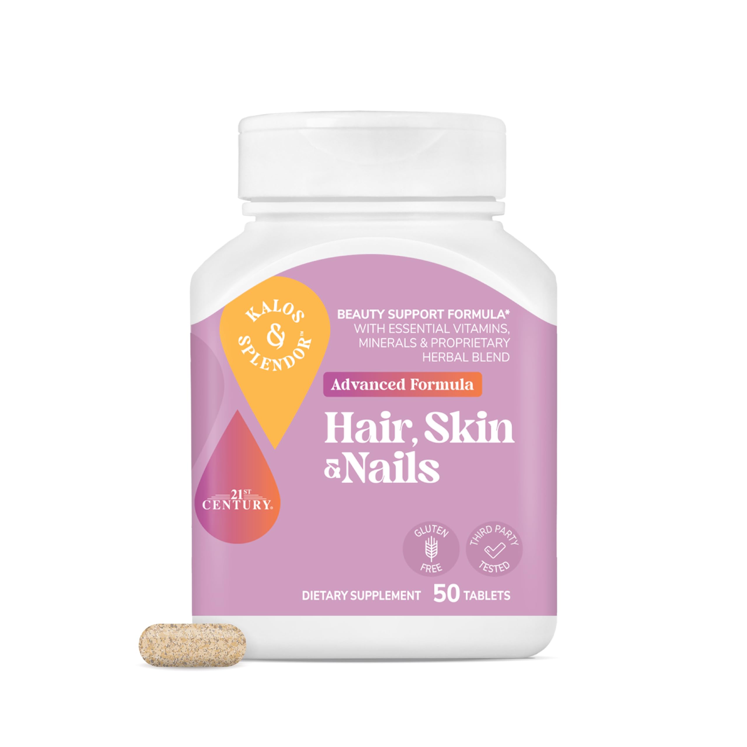 21st Century Hair, Skin and Nails Advanced Formula Caplets, 50 Count