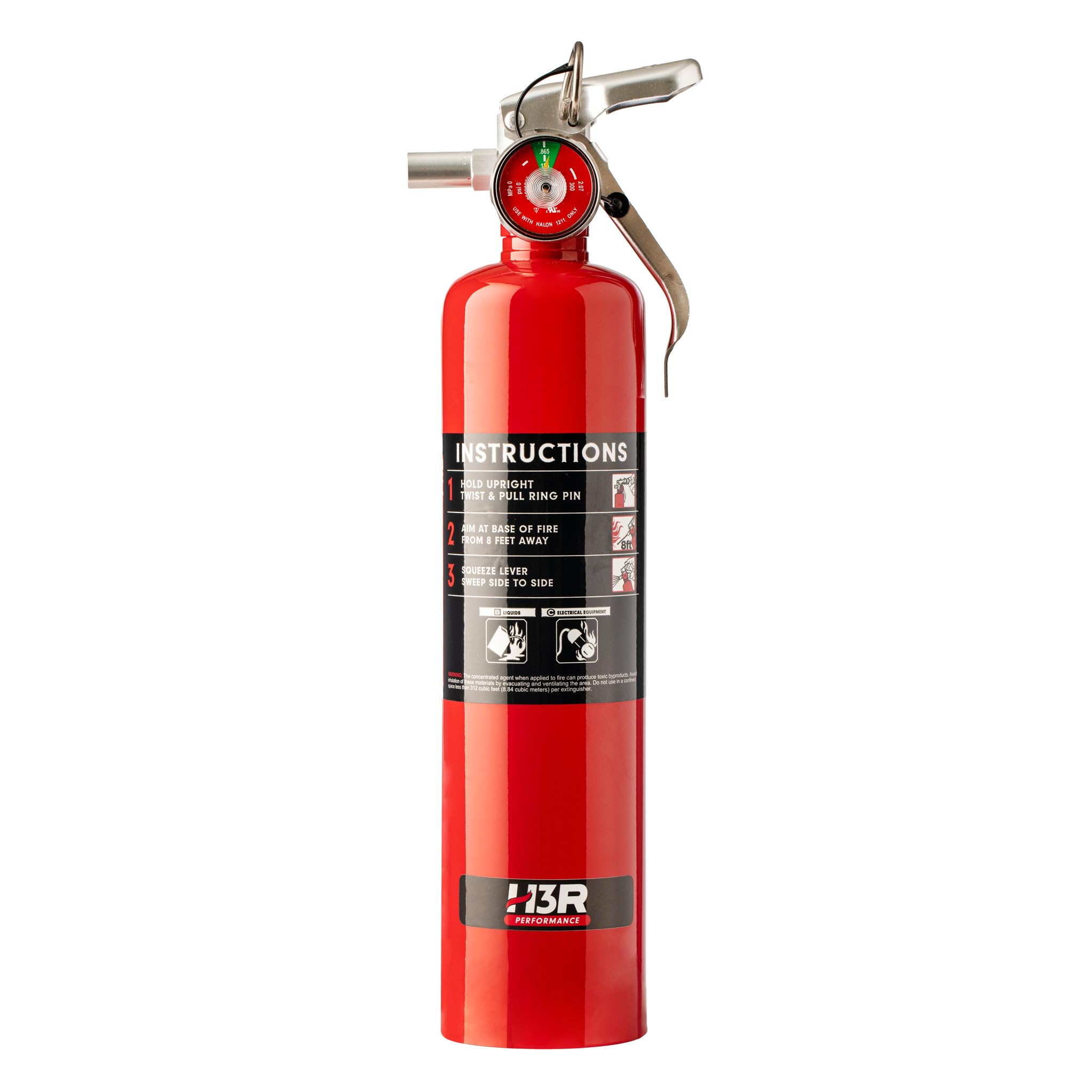 HalGuard PRO Halon Clean Agent Car Fire Extinguisher - 2.5 lb. Red (HP250R)