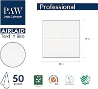 PAW Decor Collection Textilhatású Szalvéta 40x40cm 50db Bézs Esküvőhöz Keresztelőhöz 6