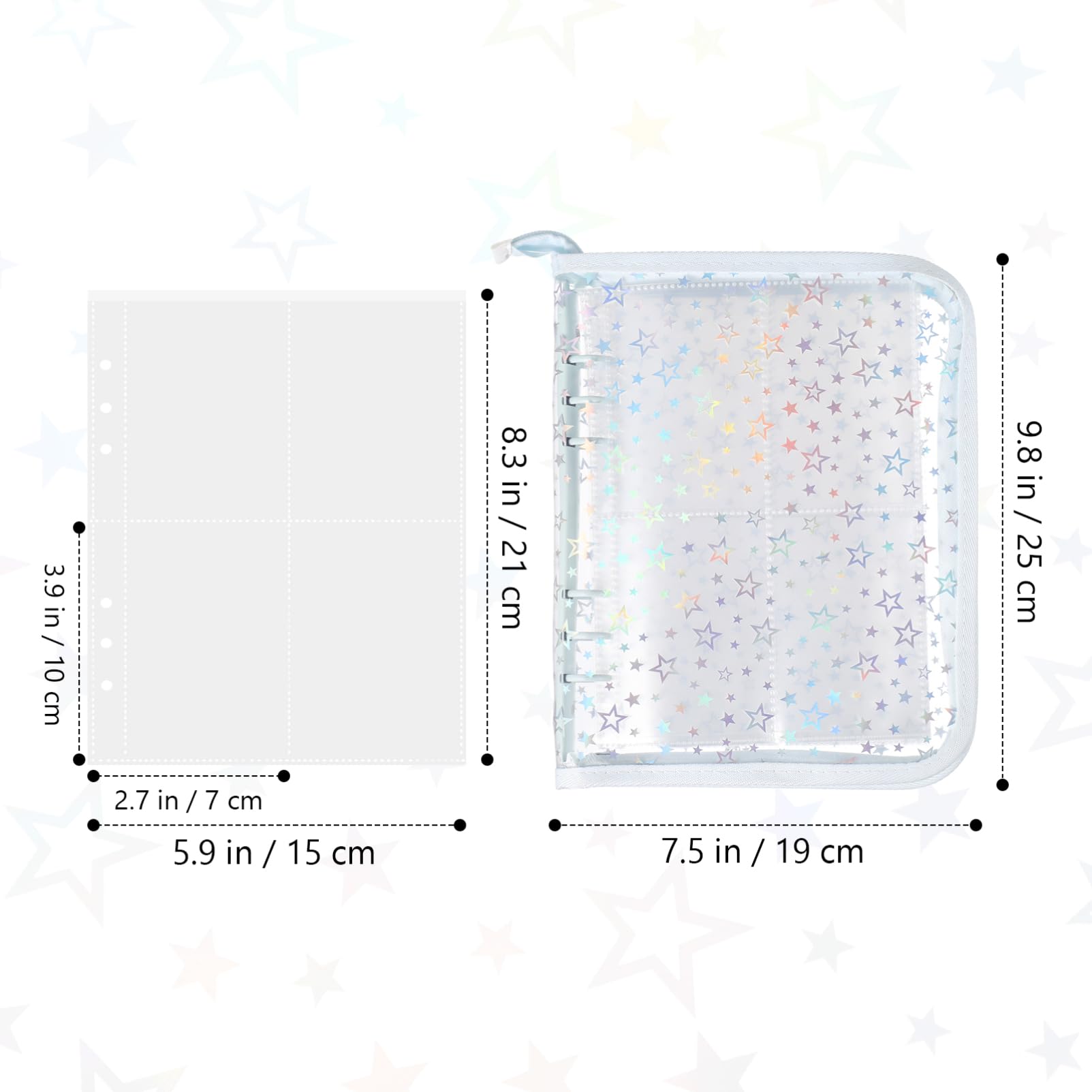 ULTECHNOVO Pagine Di Carte Per Raccoglitori Di Foto A5 Album Per Raccoglitori Di Carte A5 Con 40 Scomparti Copertina In Pvc Con Chiusura Magnetica Per Organizzare Gli Scambi
