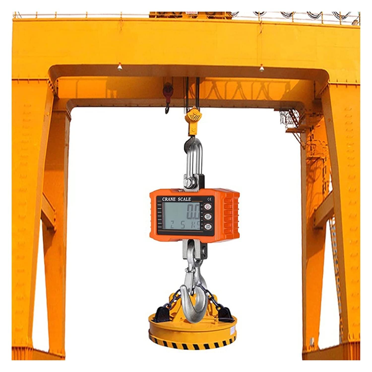 Báscula de grúa Digital Báscula Colgante Digital 1000 kg/ 2204 lbs Báscula de grúa portátil de Servicio Pesado Retroiluminación LCD Básculas de Gancho industriales Cambio de Unidad/