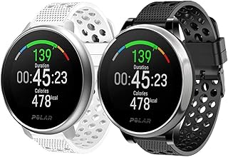 for Polar Ignite Band, YOUkei Silicone Replacement Wristbands Sport Strap with Metal Buckle for Polar Ignite Fitness Watch (Black+White)